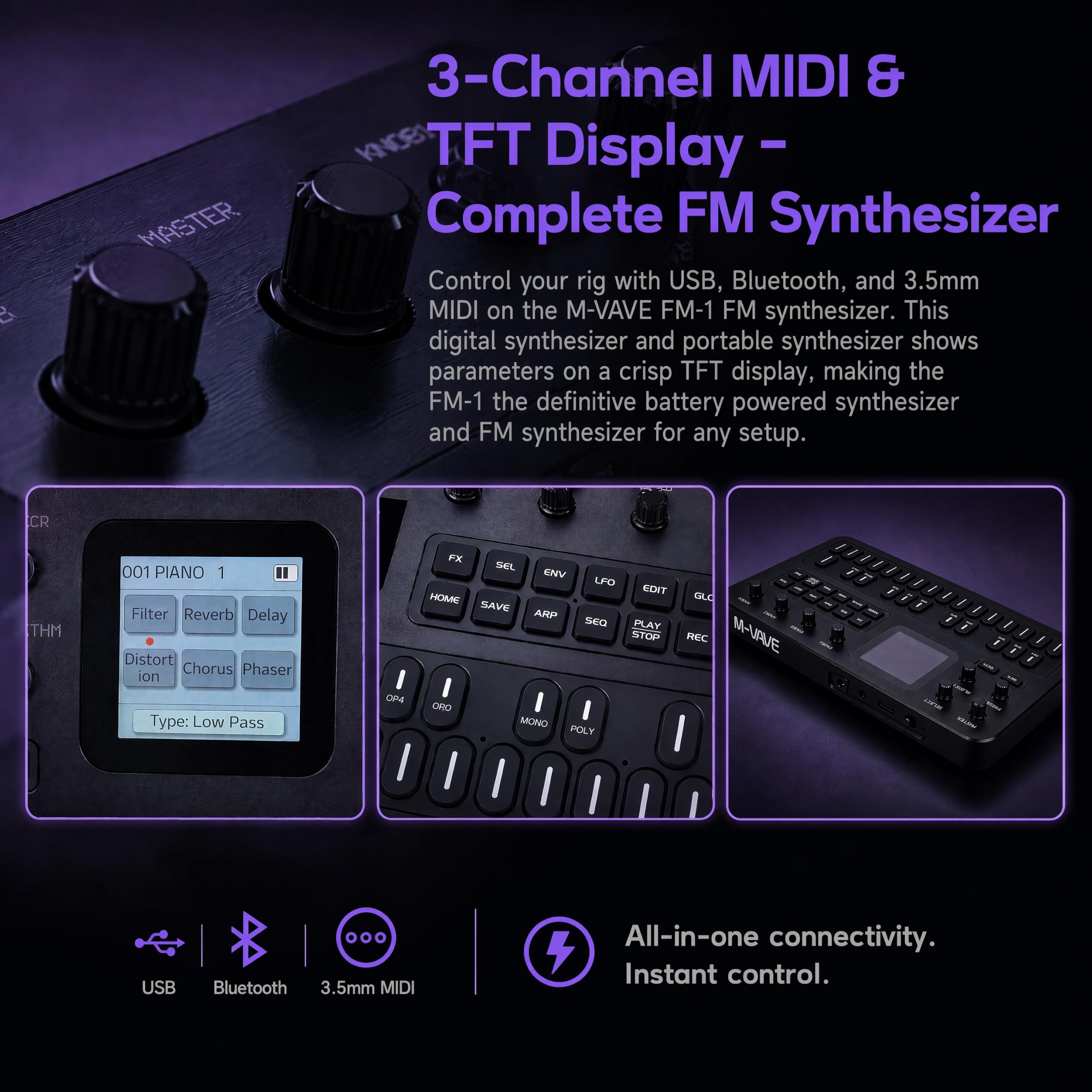 M-VAVE FM-1 シンセサイザー Amazon.com: M-VAVE FM-1 FM Synthesizer, Portable Digital